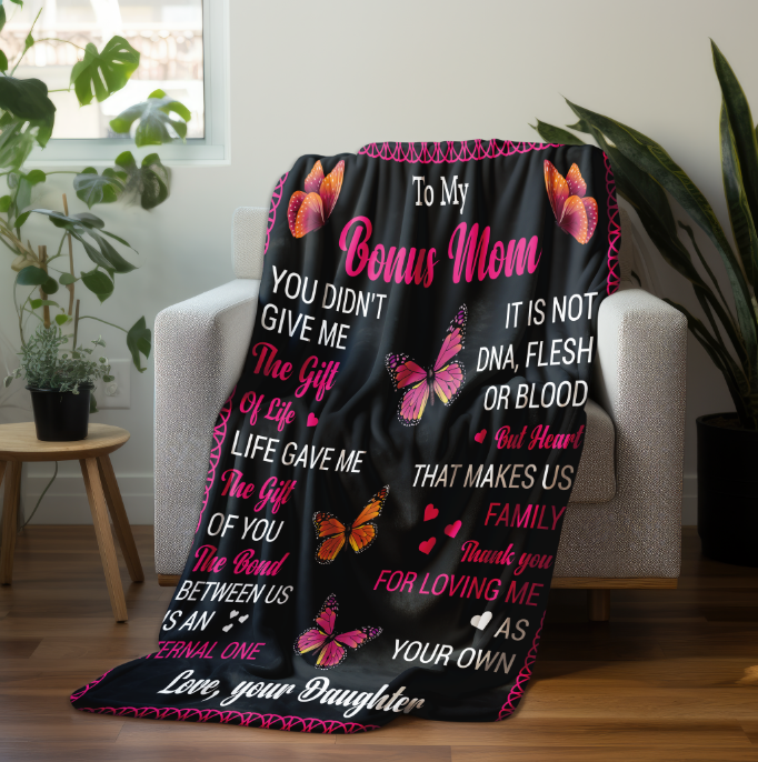 To My Bonus Mom | Fleece Blanket