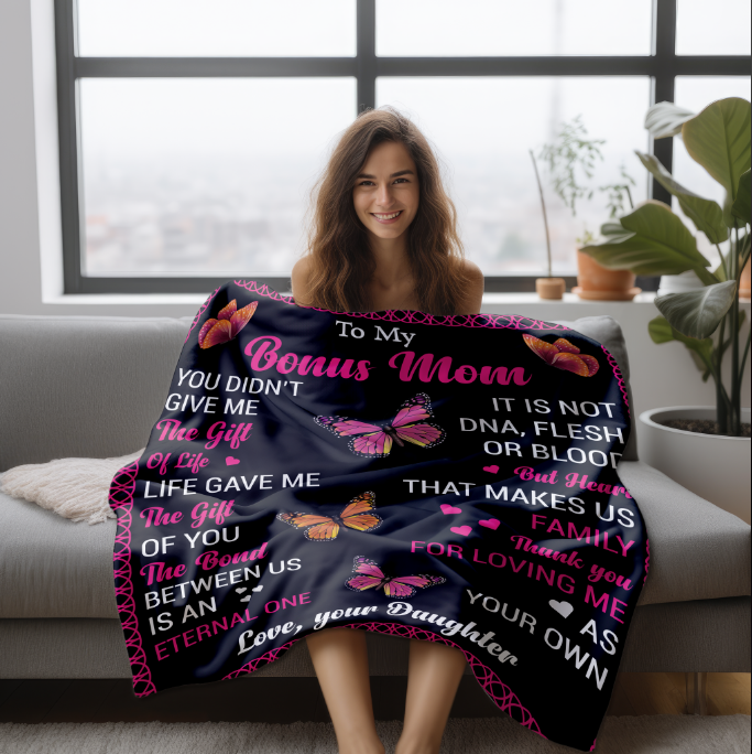 To My Bonus Mom | Fleece Blanket